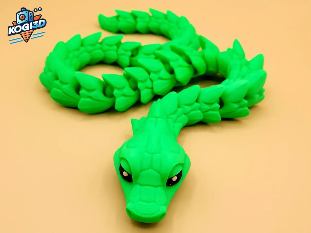 Cartoon Style Fully Articulated Snake — modelo 3D