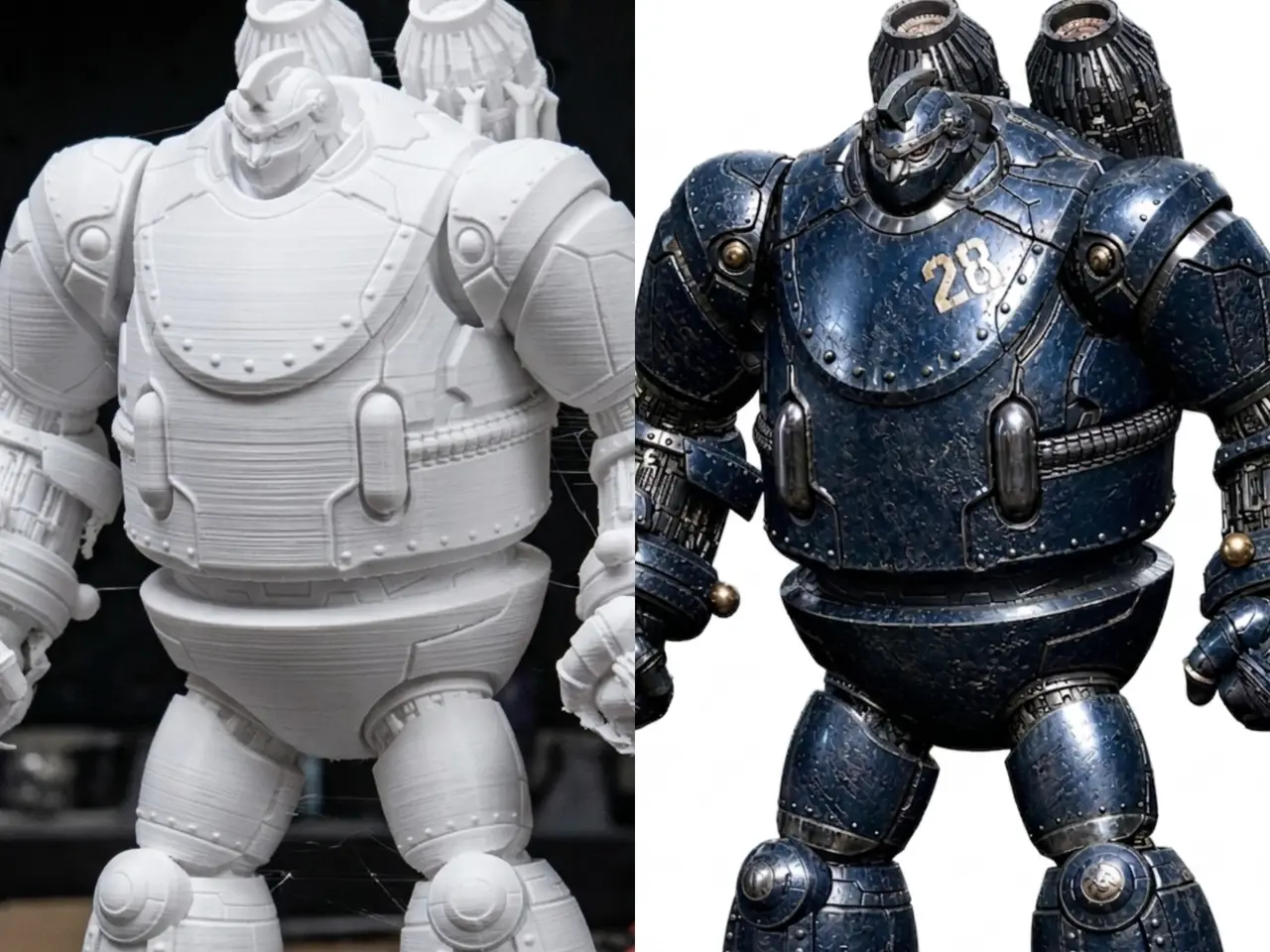 Figure from the Japanese robot anime "Tetsujin 28" — modelo 3D