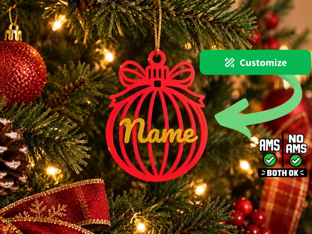 Personalized Christmas Bauble | AMS Optional — modelo 3D