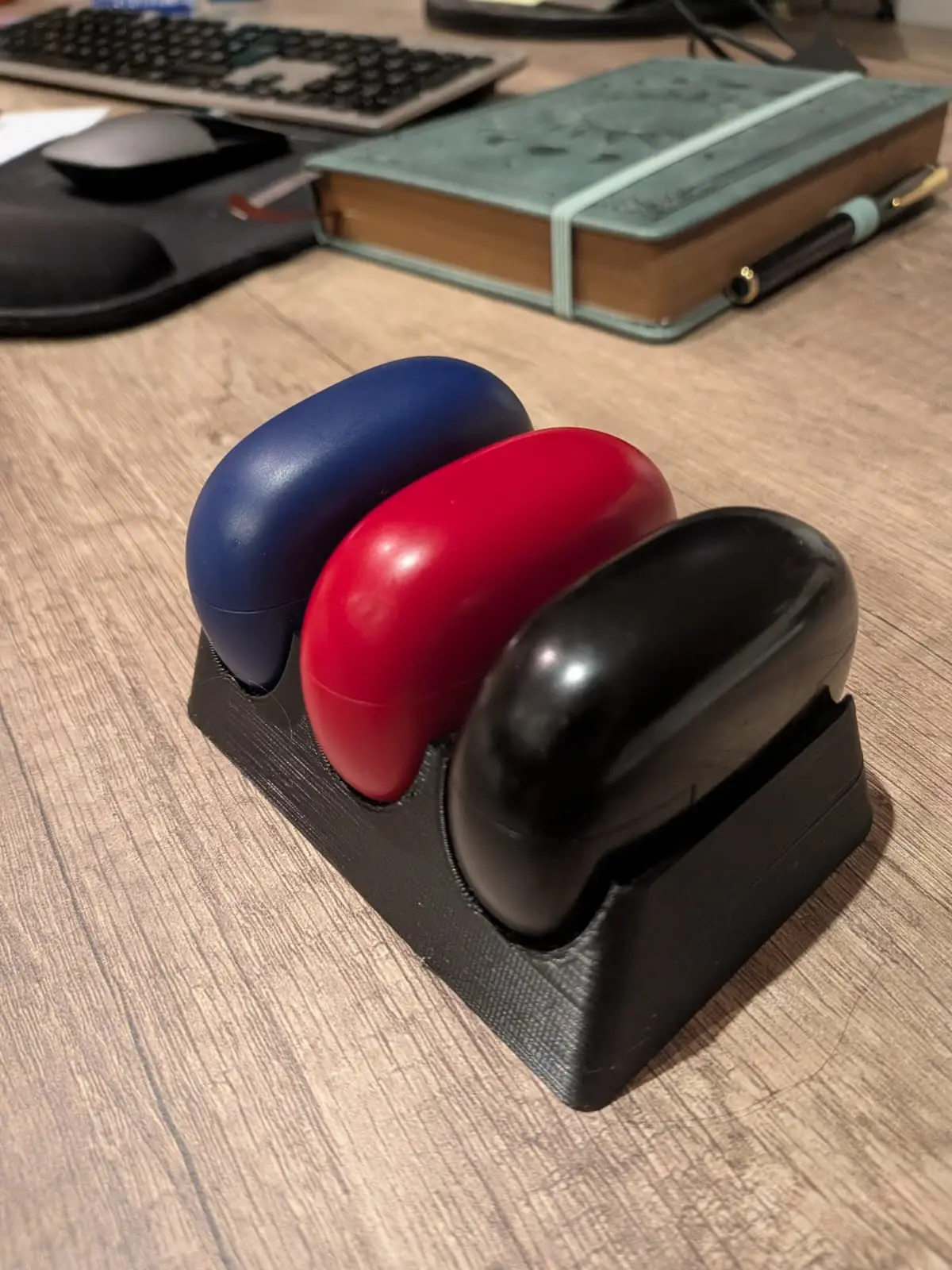 3-Slot Earbuds Case Organizer — modelo 3D