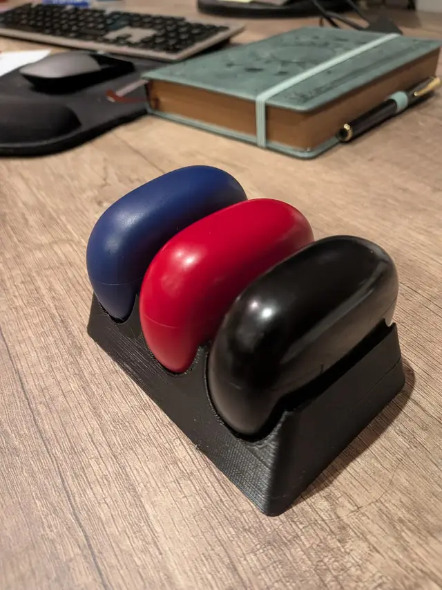 3-Slot Earbuds Case Organizer — modelo 3D