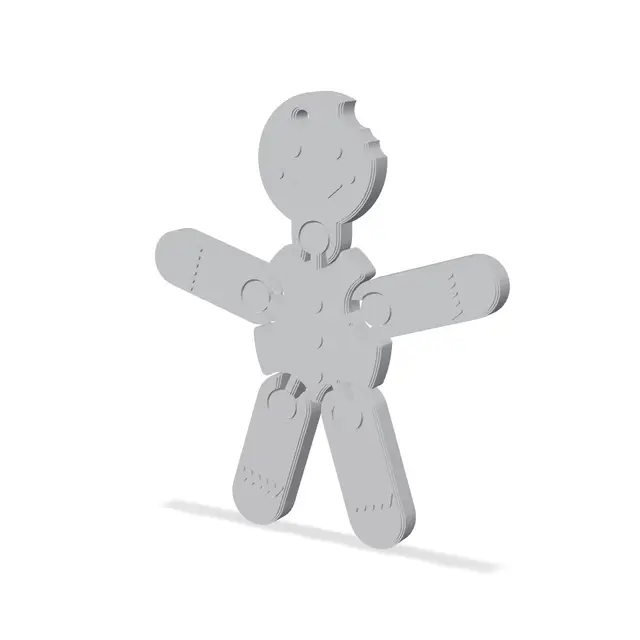 Gingerbread Man Flexi – Print-in-Place Articulated — modelo 3D