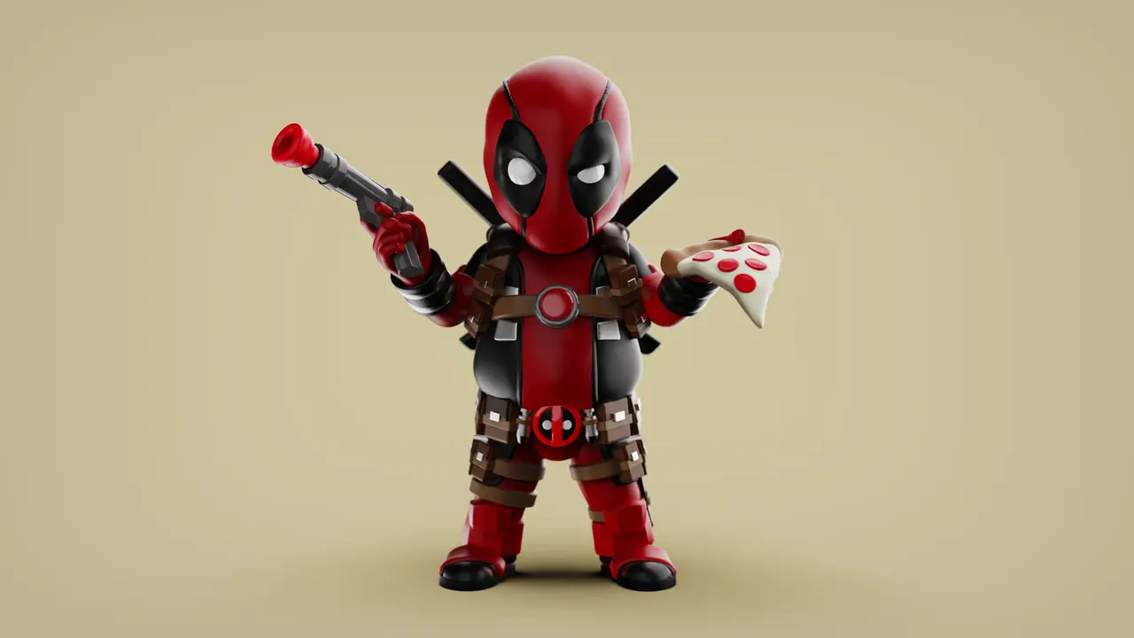 Chubby Deadpool (low res) — modelo 3D