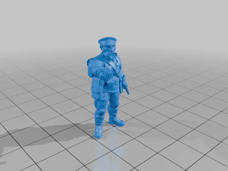 28mm Officer for Bolt Action — modelo 3D