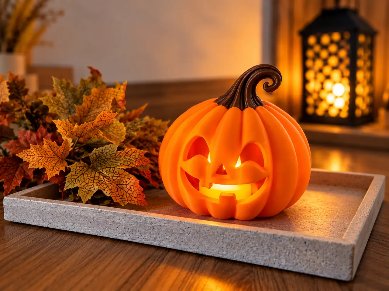 Happy Pumpkin – Cute Halloween LED Lantern — modelo 3D