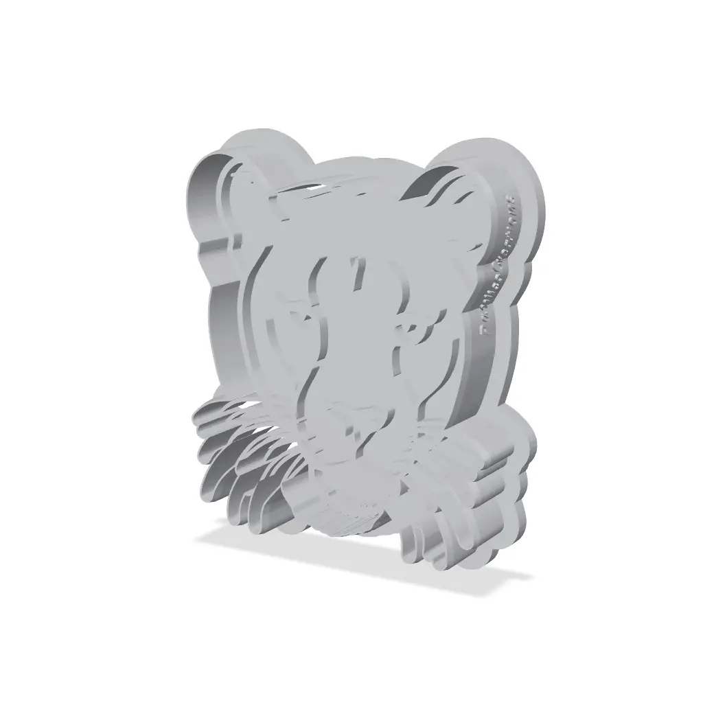 Mountain Lion Cookie Cutter and Embossing Stamp — modelo 3D