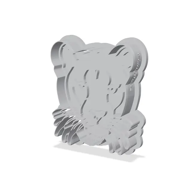 Mountain Lion Cookie Cutter and Embossing Stamp — modelo 3D