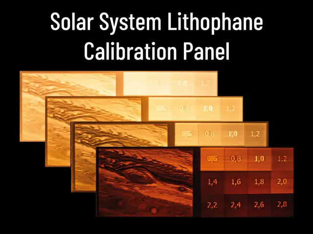 Solar System Lithophane Calibration Panel — modelo 3D