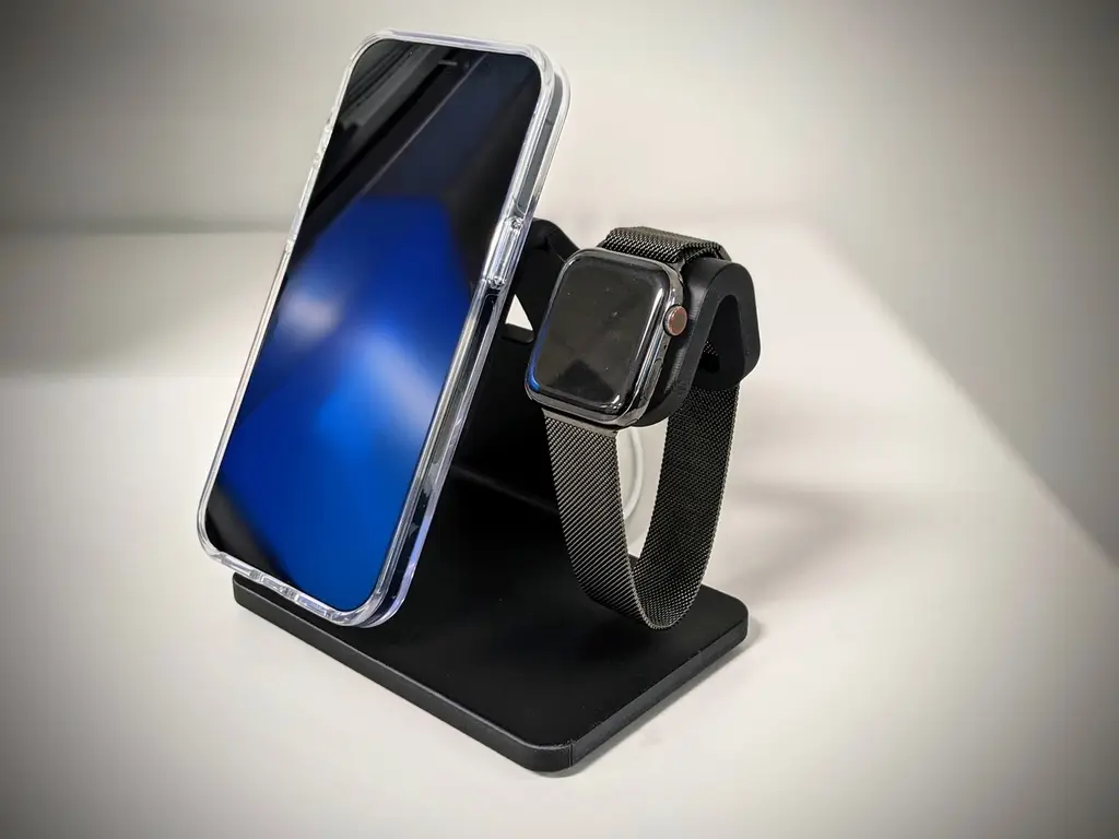 MagSafe iPhone and Apple Watch charging stand — modelo 3D
