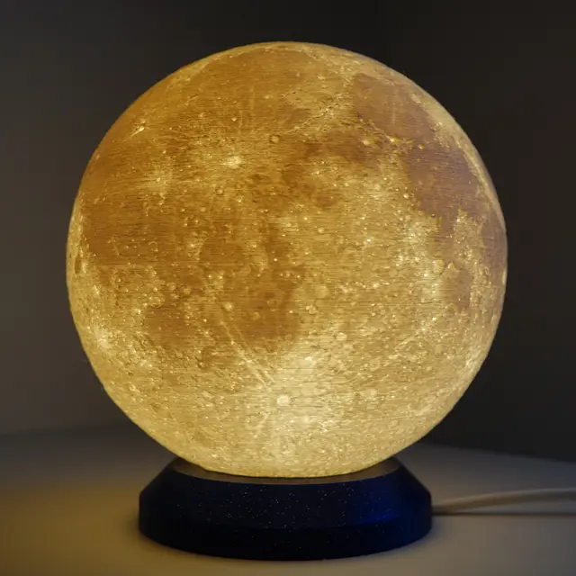 150mm Moon Lithophane Table lamp — modelo 3D