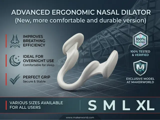Advanced Ergonomic Nasal Dilator NEW v2 — modelo 3D