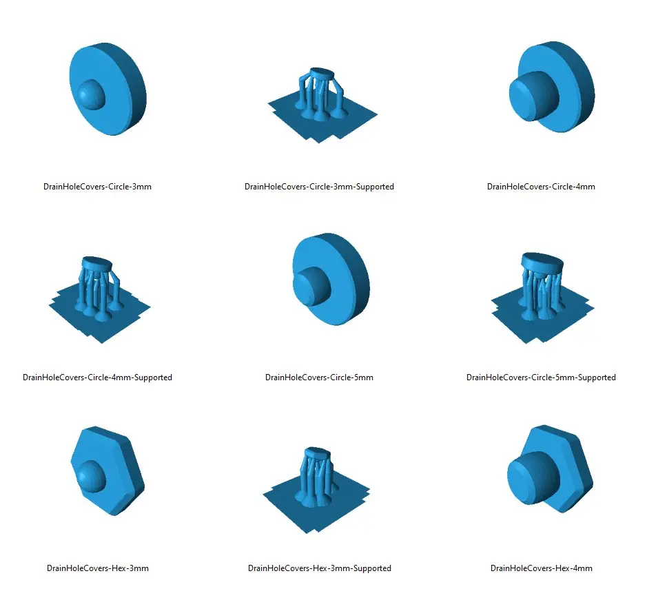 FREE-Drain Hole Covers and Patches — modelo 3D
