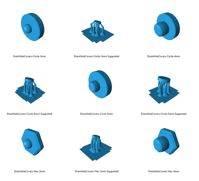 FREE-Drain Hole Covers and Patches — modelo 3D