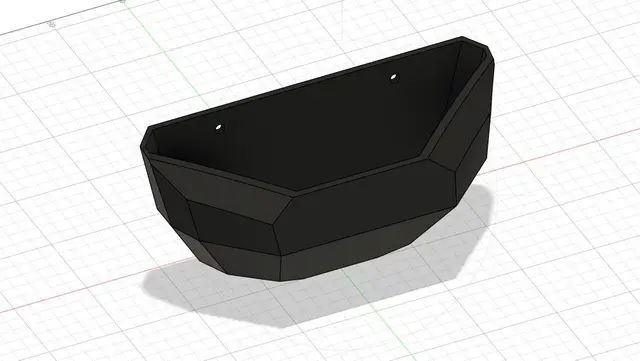 Maceta de pared facetada. — modelo 3D