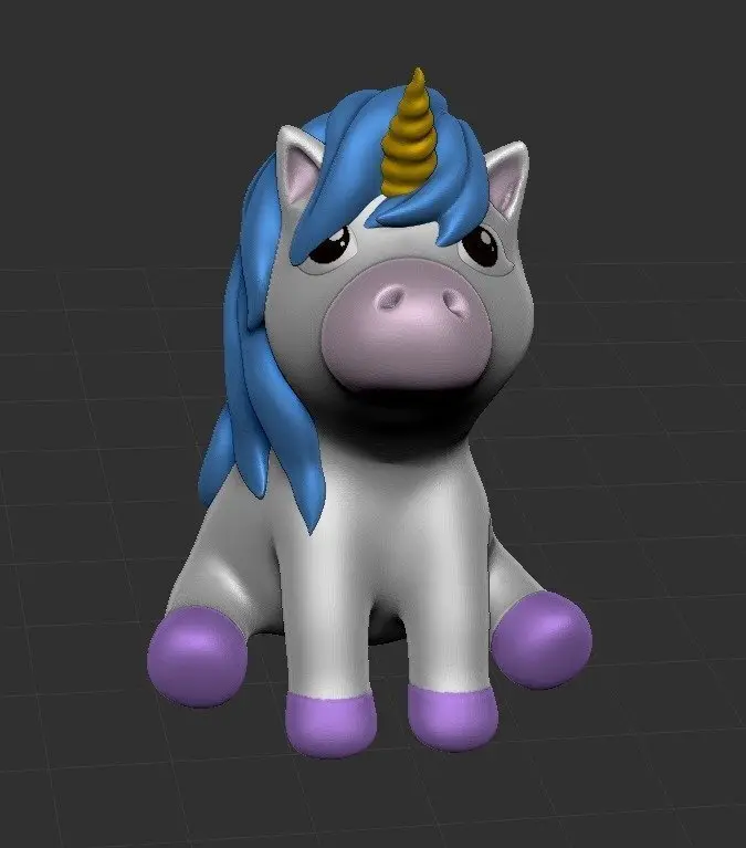 PowderPuff Unicorn — modelo 3D