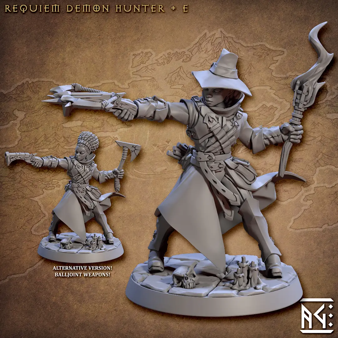 FREE STL! Requiem Demon Hunter - E (Requiem Demon Hunters) — modelo 3D