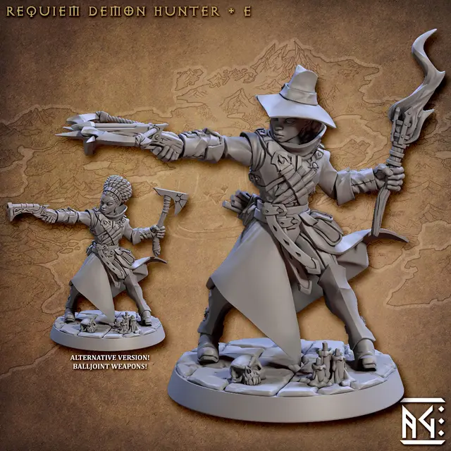 FREE STL! Requiem Demon Hunter - E (Requiem Demon Hunters) — modelo 3D