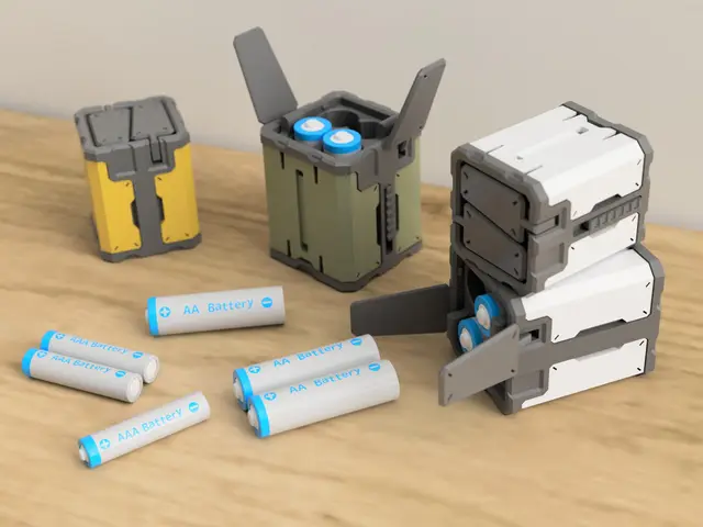 Missile Pod-style Battery Holder AA/AAA /2Hatch Type — modelo 3D