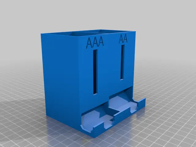 Battery dispenser dual : AAA & AA - Slightly higher AAA shelf — modelo 3D