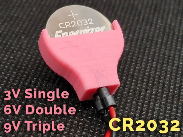CR2032 Coin Cell Battery Holder — modelo 3D