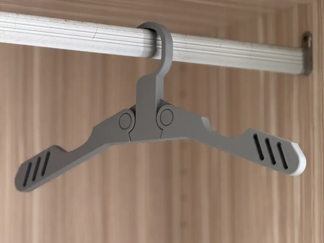 Foldable Clothes Hanger (print-in-place) — modelo 3D