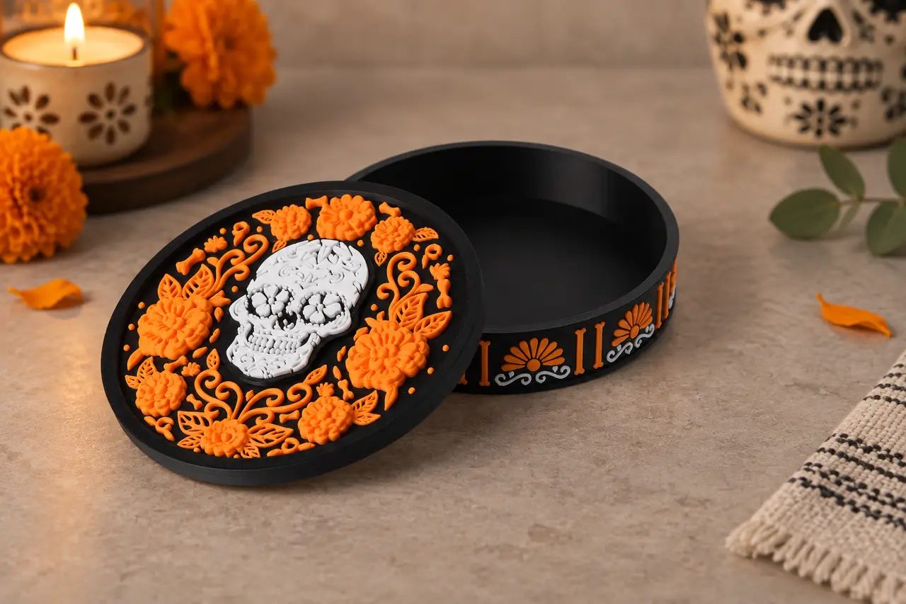 Sugar Skull Keepsake Box – Day of the Dead Decor — modelo 3D