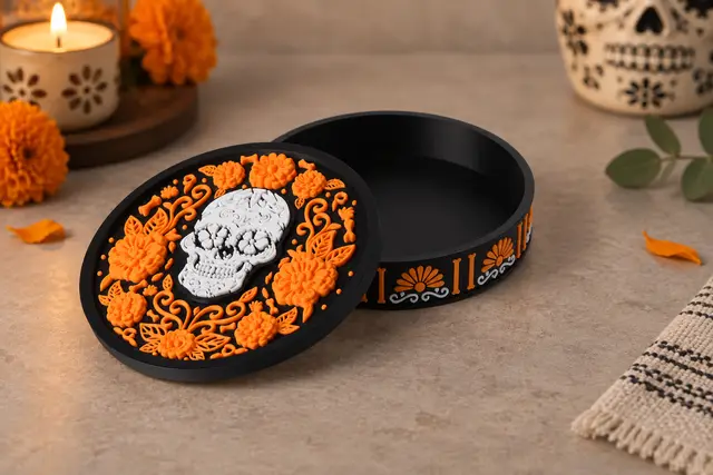 Sugar Skull Keepsake Box – Day of the Dead Decor — modelo 3D