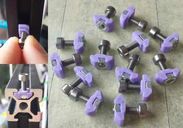 T-nut M3 drop-in rotating V-Slot — modelo 3D