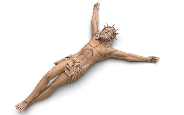 Jesus pendant jewelry cross pray christian 3D print model — modelo 3D