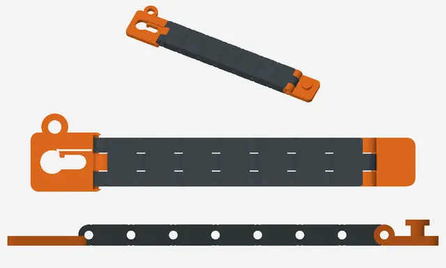 FlexiKey — chaveiro articulado | PROTÓTIPO para testes — modelo 3D