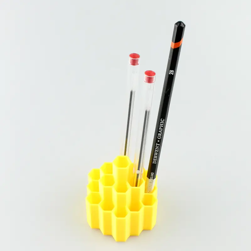 Desktop Honeycomb Style Pen Holder — modelo 3D