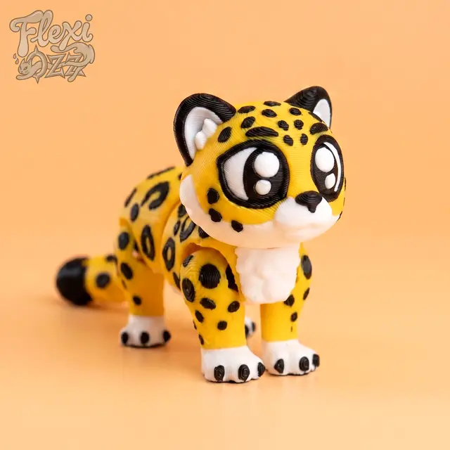 Flexi Leopard - Toy/Keychain — modelo 3D