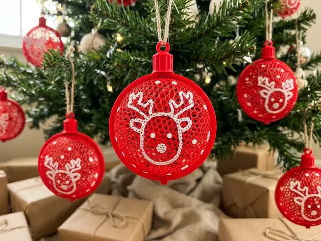 Thermoformed Christmas Ornament | Reindeer — modelo 3D