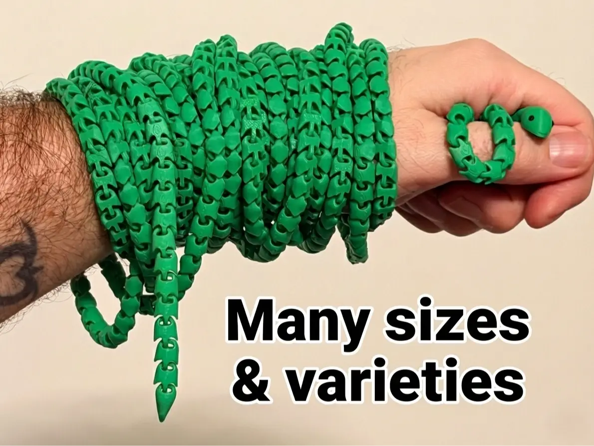 Tiny Flexi Snake 'As Long As It Gets One' — modelo 3D