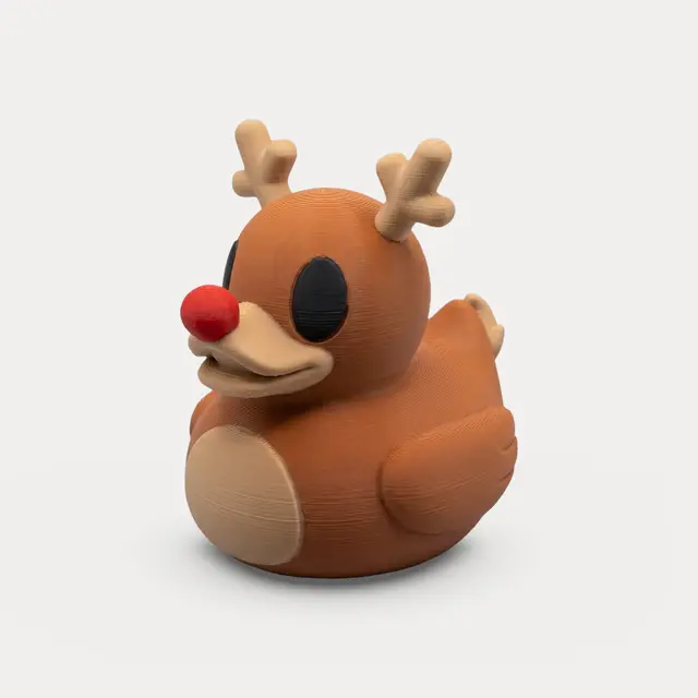 Reindeer Rubber Duck - Christmas Figurine — modelo 3D