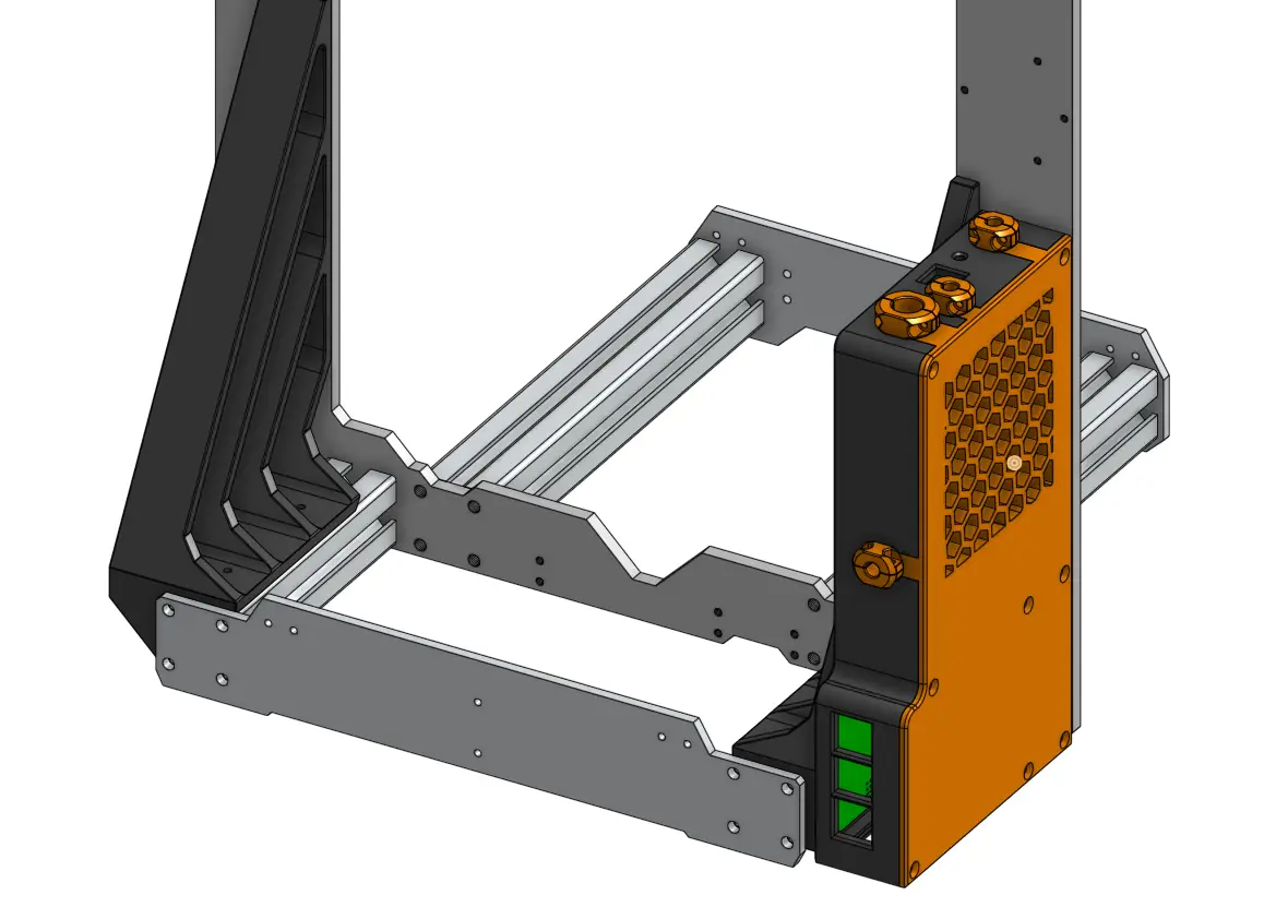 Prusa MK3/S Einsy Raspberry PI 4B/3B Enclosure with support Brace — modelo 3D