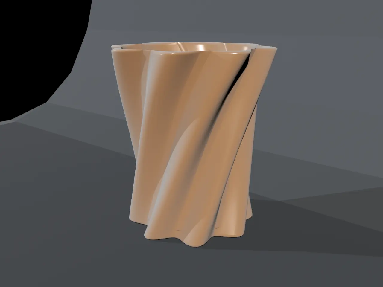 Parametric Twisted Spiral Planter & Modern Desk Vase — modelo 3D