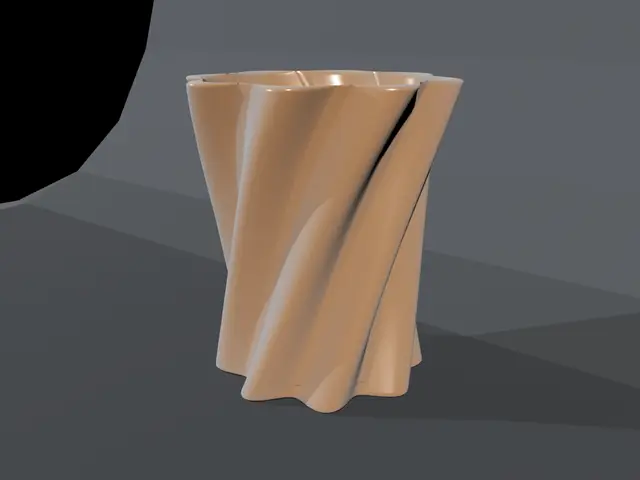 Parametric Twisted Spiral Planter & Modern Desk Vase — modelo 3D