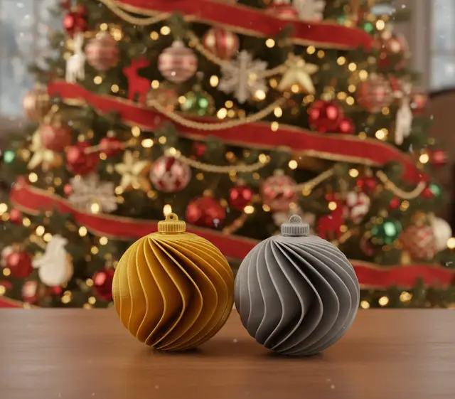 Christmas Tree Ornament SPHERE (80mm round) with Cap (Weihnachtsbaumschmuck) — modelo 3D