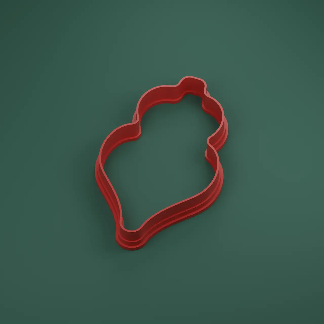 Teardrop Christmas Ornament Cookie Cutter — modelo 3D