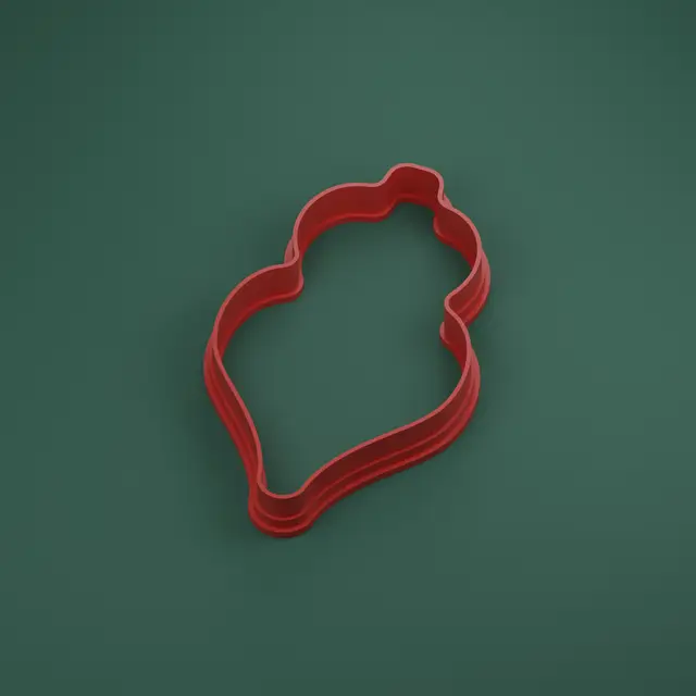 Teardrop Christmas Ornament Cookie Cutter — modelo 3D