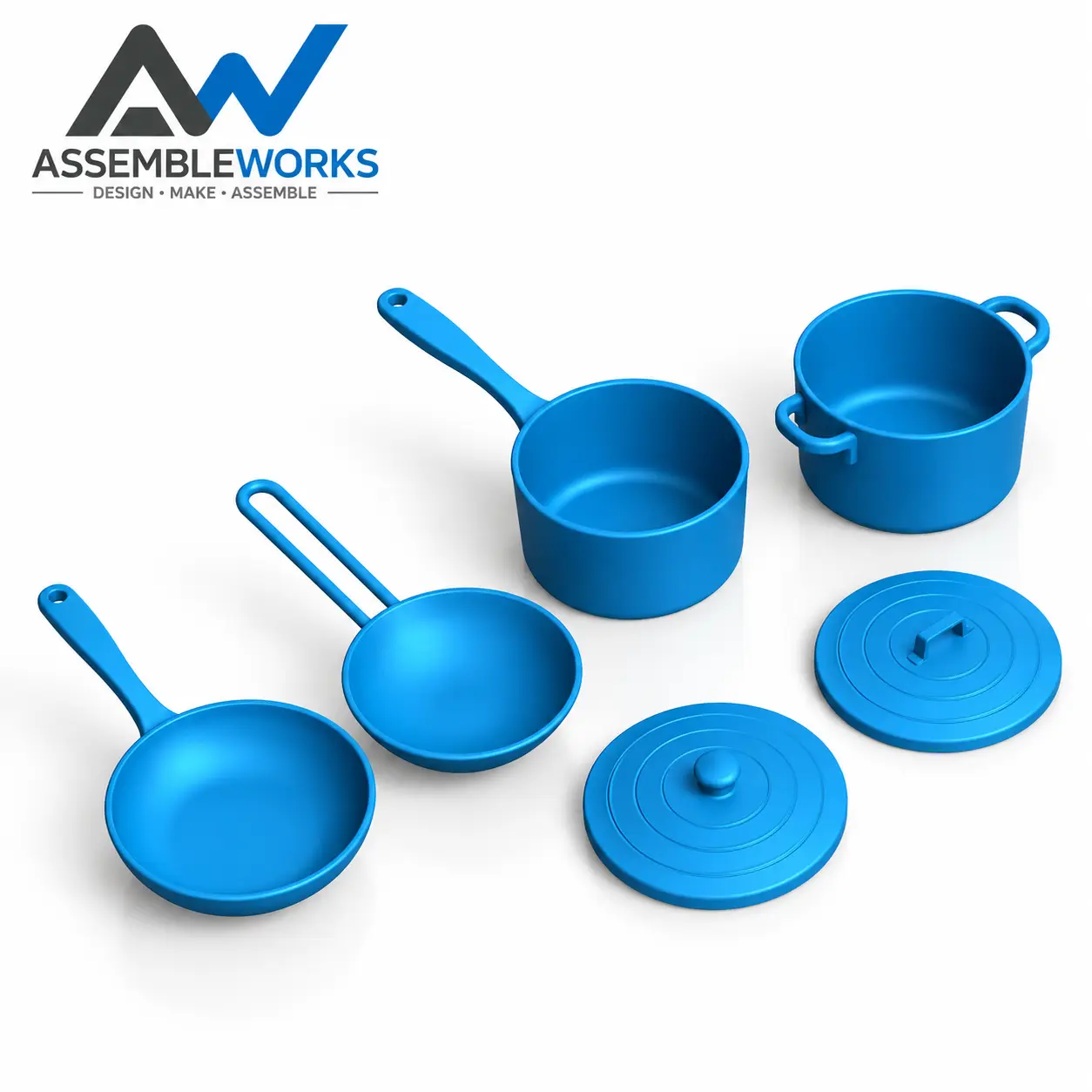 Miniature Cookware Set 01 - 1/12 Scale STL — modelo 3D