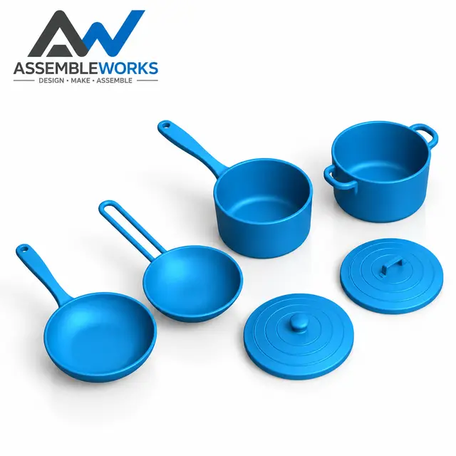Miniature Cookware Set 01 - 1/12 Scale STL — modelo 3D