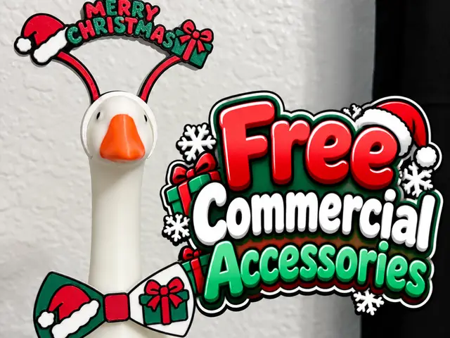 Christmas Desk Goose Accessories — modelo 3D