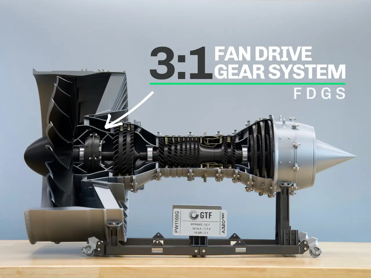 3D Printable Geared Turbofan Engine — modelo 3D