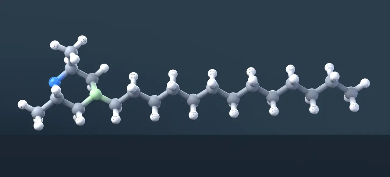 Tridemorph 3D Molecular Model — CAS 24602-86-6 — modelo 3D