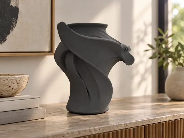 Minimalist Dragon Head Vase | Fantasy Planter — modelo 3D