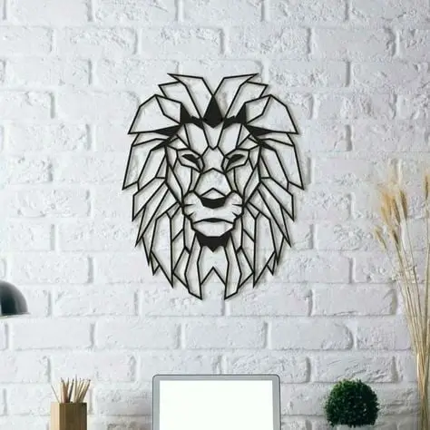 Lion Wall Sculpture 2D — modelo 3D