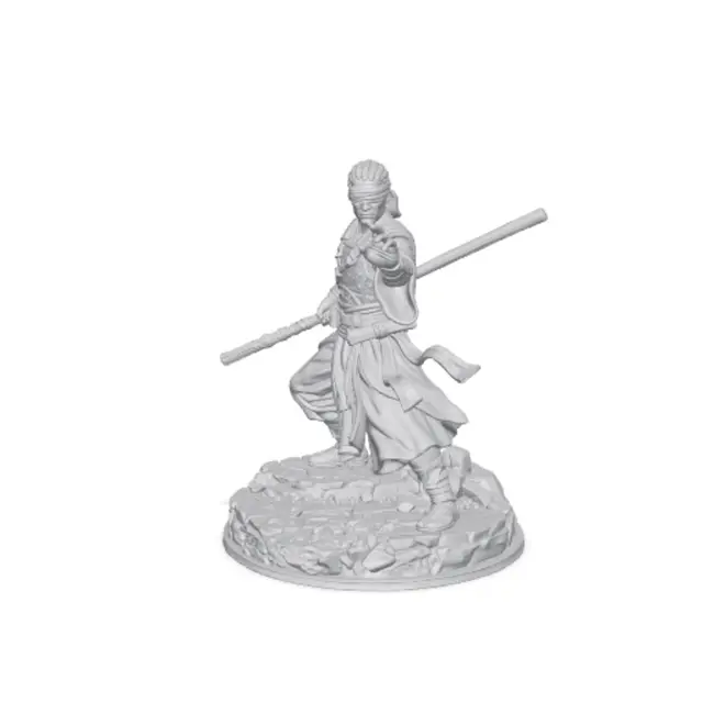 1000+ Minis, Free Kickstarter Sample, Martial Arts Master Miniature — modelo 3D