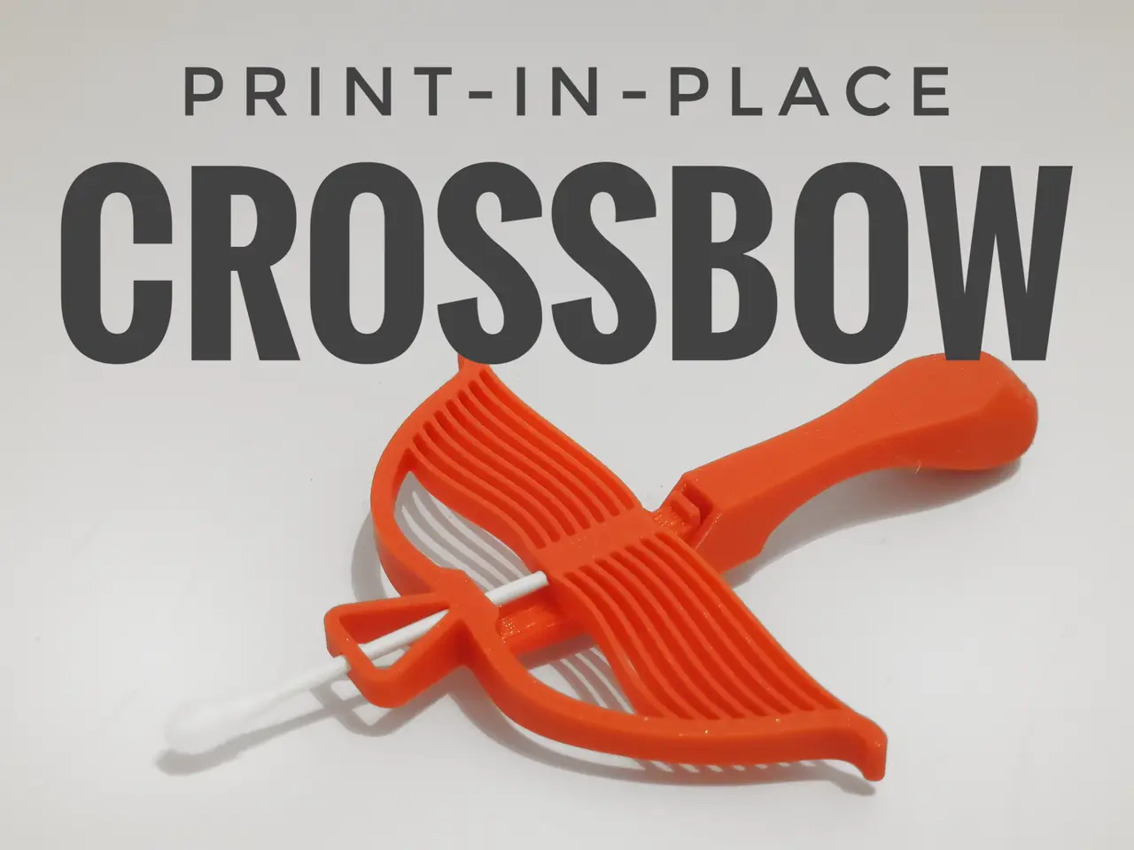 Print-in-Place Crossbow – One-Handed Mini Shooter — modelo 3D